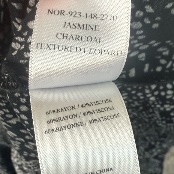 Rails Jasmine Animal Print Long Sleeve Minidress Charcoal Textured Leopard Small - Picture 10 of 13